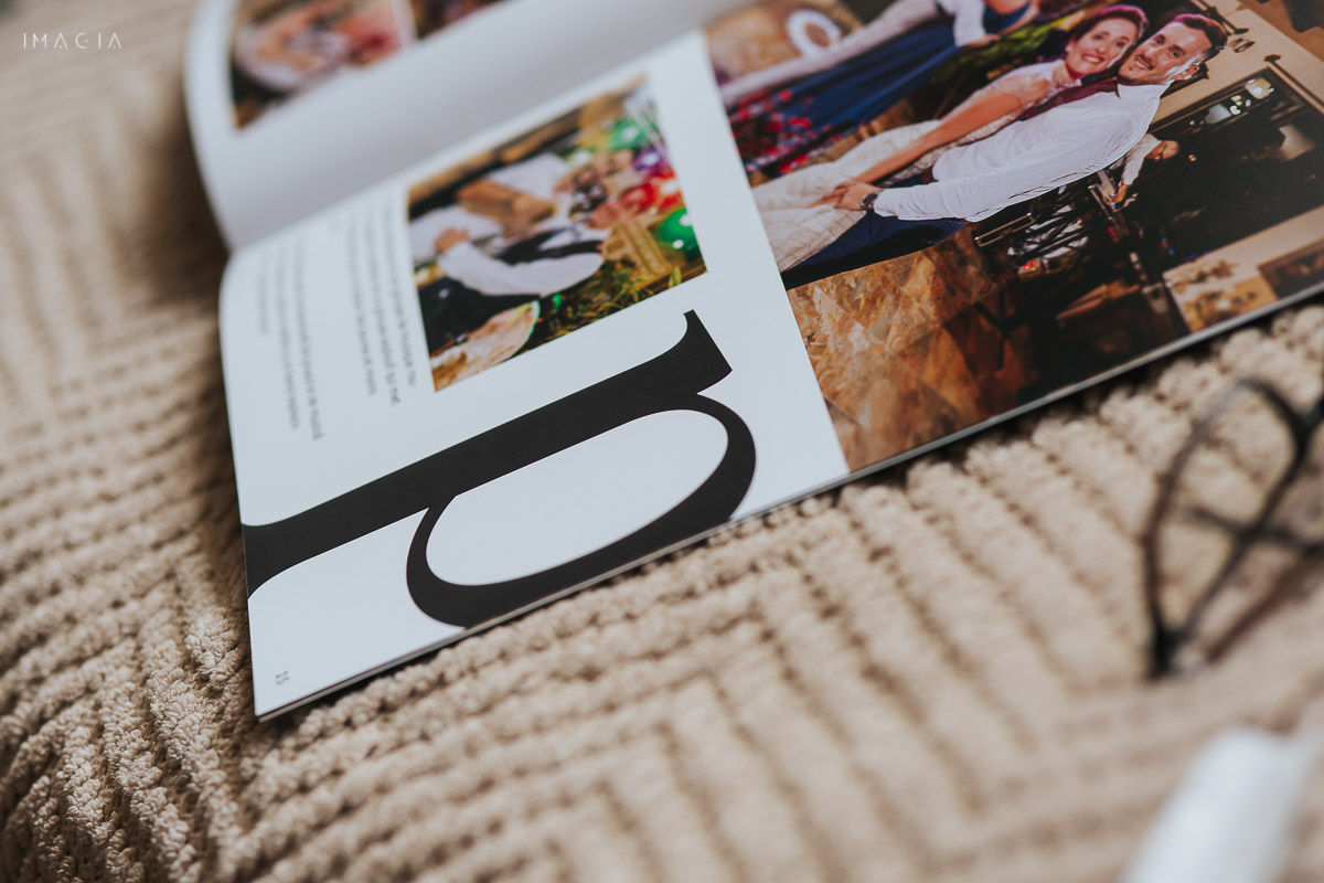 Revistă creată din fotografii de la nunta ta